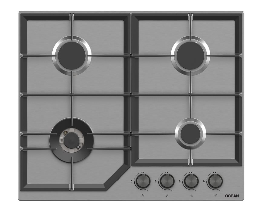 Built-In Gas Stove 4 Burners 60CM Grey