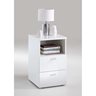 Bedside table Colima - 2 drawers - high gloss white