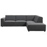 Corner sofa Nolan right - dark grey