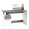 1-Drawer 1-Door Desk 'Platon' - White/Grey