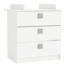 3-Drawer Chest With Top Changer - White