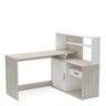 1-Door 1-Drawer Corner Desk - Oak/White
