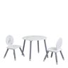 Bear Table With 2 Chairs - Grey/White