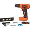 Black & Decker 8-Volt Lithium-Ion 3/8 In. Cordless Drill Home Project Kit