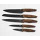 Godfrey 5 pc Cutlery Set - Black Blade - PP Wood Look Handle - SS - 1.5/1.2 mm