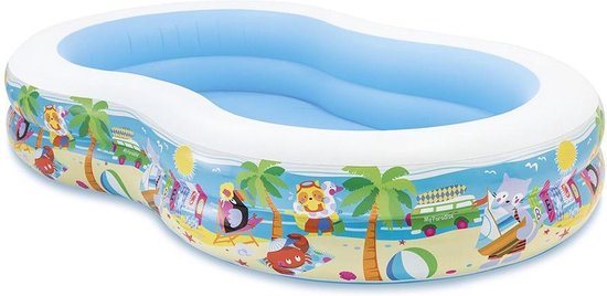 Inflatable Swimming Pool - 262 x 160 x 42 cm - Paradise