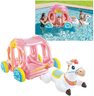 Inflatable princess carriage with horse - Pool air mattress and ride-on - For indoor and outdoor use