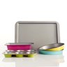 Lyneham 5 pc CS Bakeware Set - 5 Assorted Colors - Nonstick - Carbon Steel - 0.4 mm