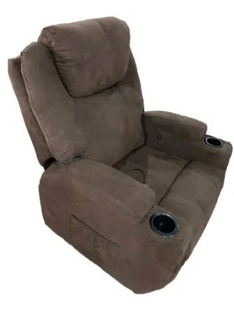 Recliner Chair With Cup Hoalder - Brown