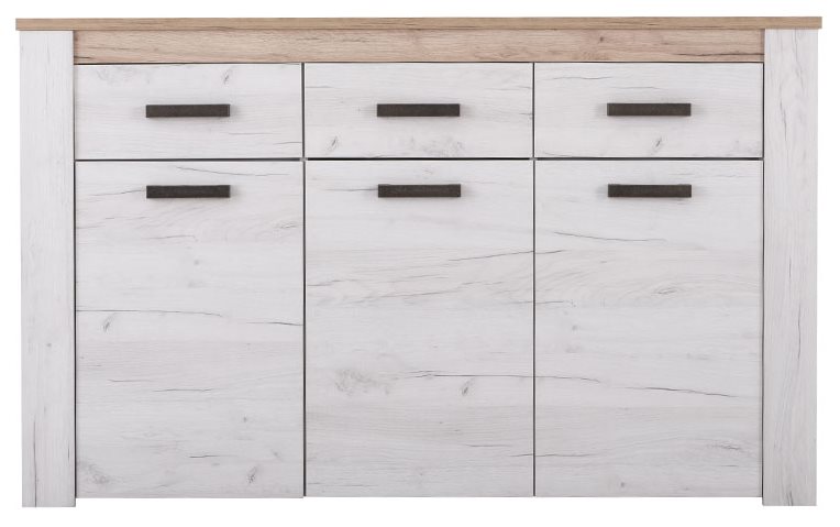 Kent Cabinet - 3 Doors/ 3 Drawers - White Oak