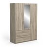 Ready 2 Wardrobe - 3 Door/2 Drawer/1 Mirror - Kronberg Oak
