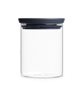Stackable Glass Jar, 0.6L - Dark Grey