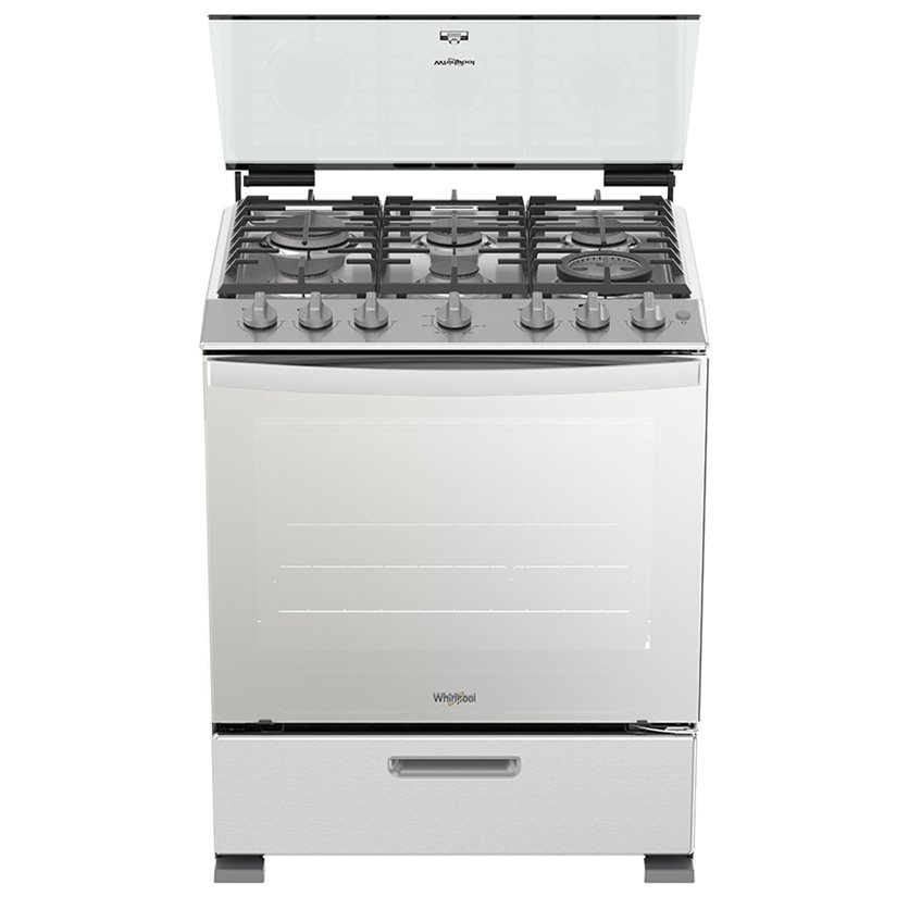 Gas Stove 30 6 Burners Grey With Glass