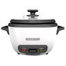 Black & Decker Rice Cooker, 14 Cups with Glass Lid and Steamer
