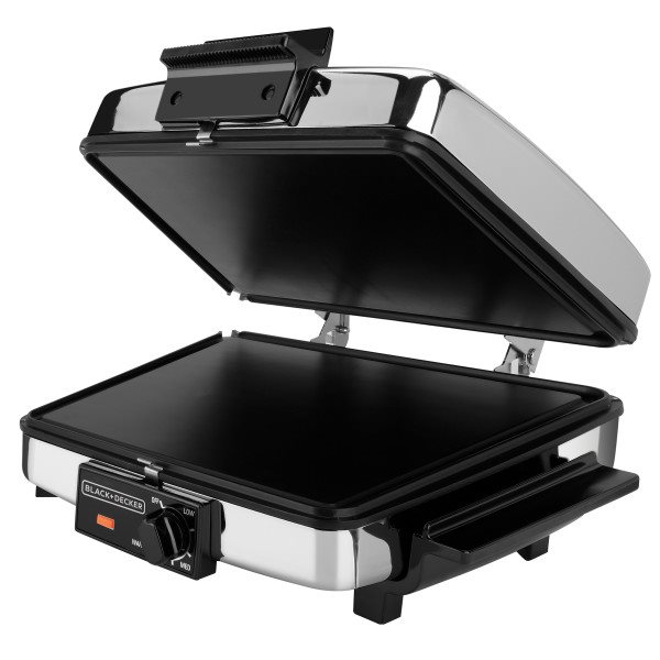 Waffle Maker / Grill / Griddle Black & Decker 3 in 1, Black and Silver