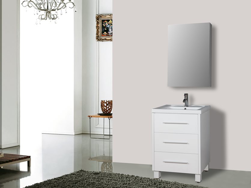 Bathroom cabinet & mirror set
