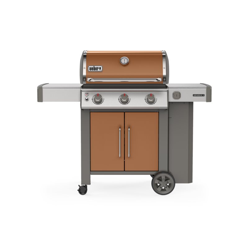Quality copper open cart 3 burner gas grill
