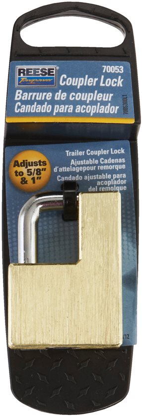 Brass Adjusts 5/8 In. to 1 In. Latch Coupler Lock