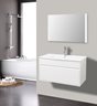 Bathroom Cabinet Set with Ceramic Basin & Mirror