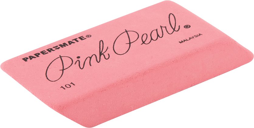 Pencil Eraser - Premium soft pink rubber.