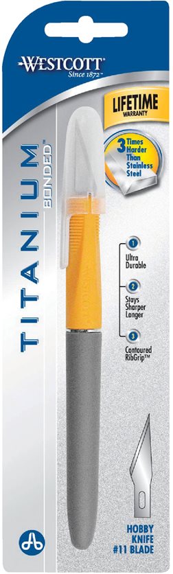 Titanium Hobby Knife - Ultra durable, contoured RibGrip handle.