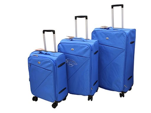 24 inch Travel suitcase with wheels, Blue